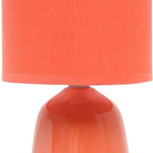 10.04" Tall Traditional Ceramic Thimble Base Bedside Table Desk Lamp